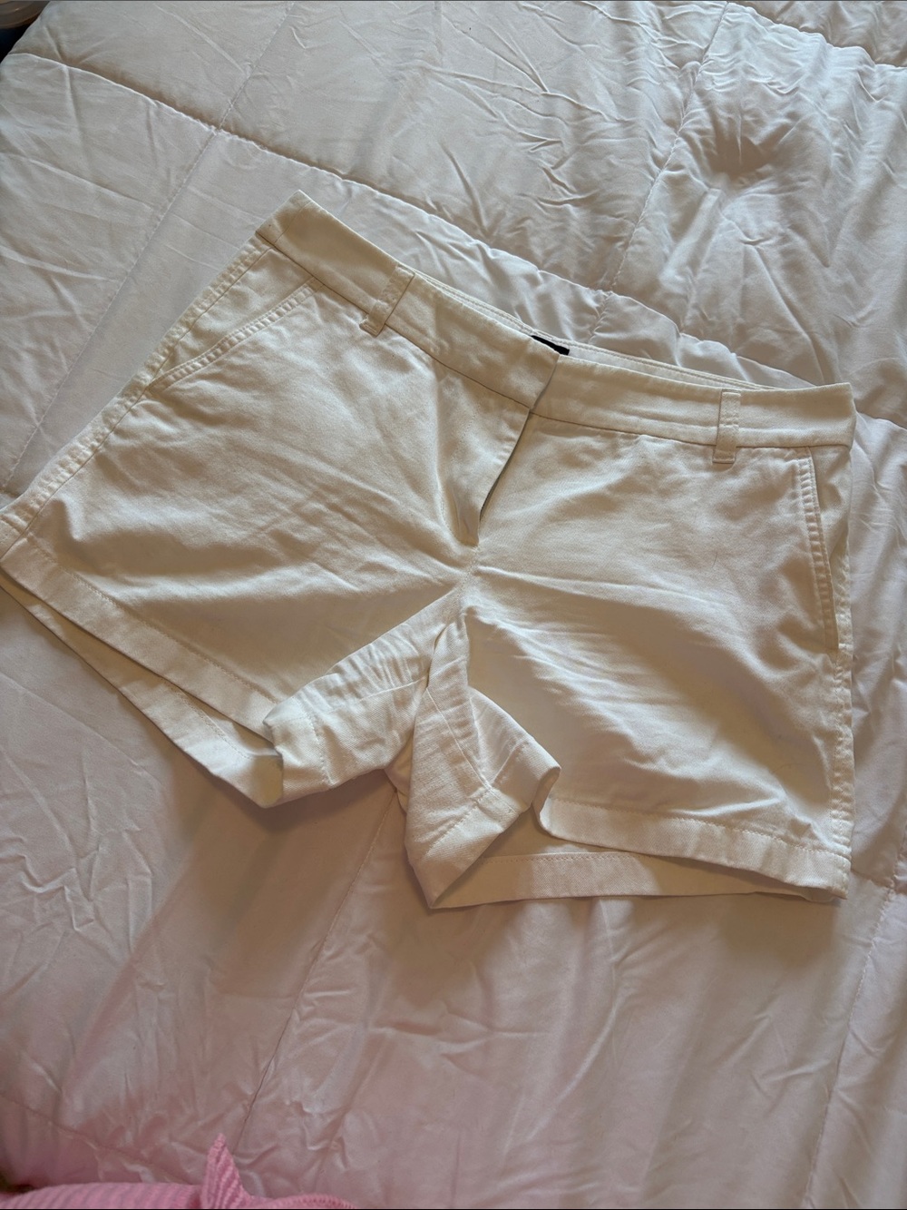 J. Crew Off-White Tailored Bermuda Shorts